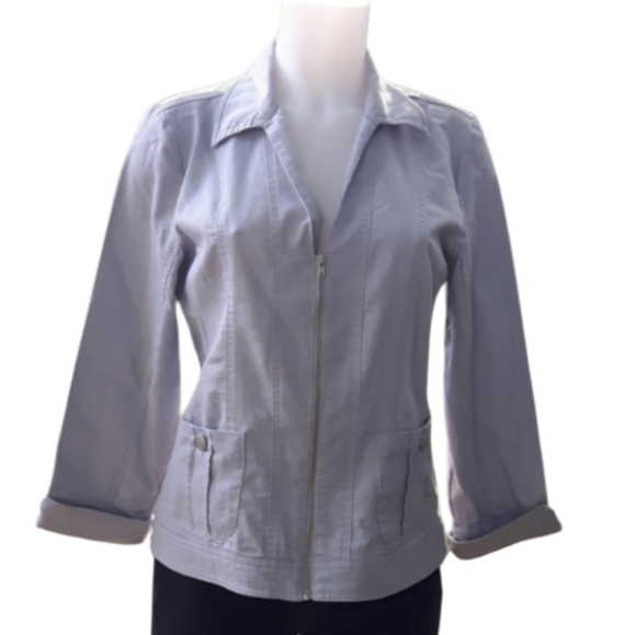 Size 4 tribal quarter sleeve Spring Summer Blazer zip-up jacket - Picture 1 of 10